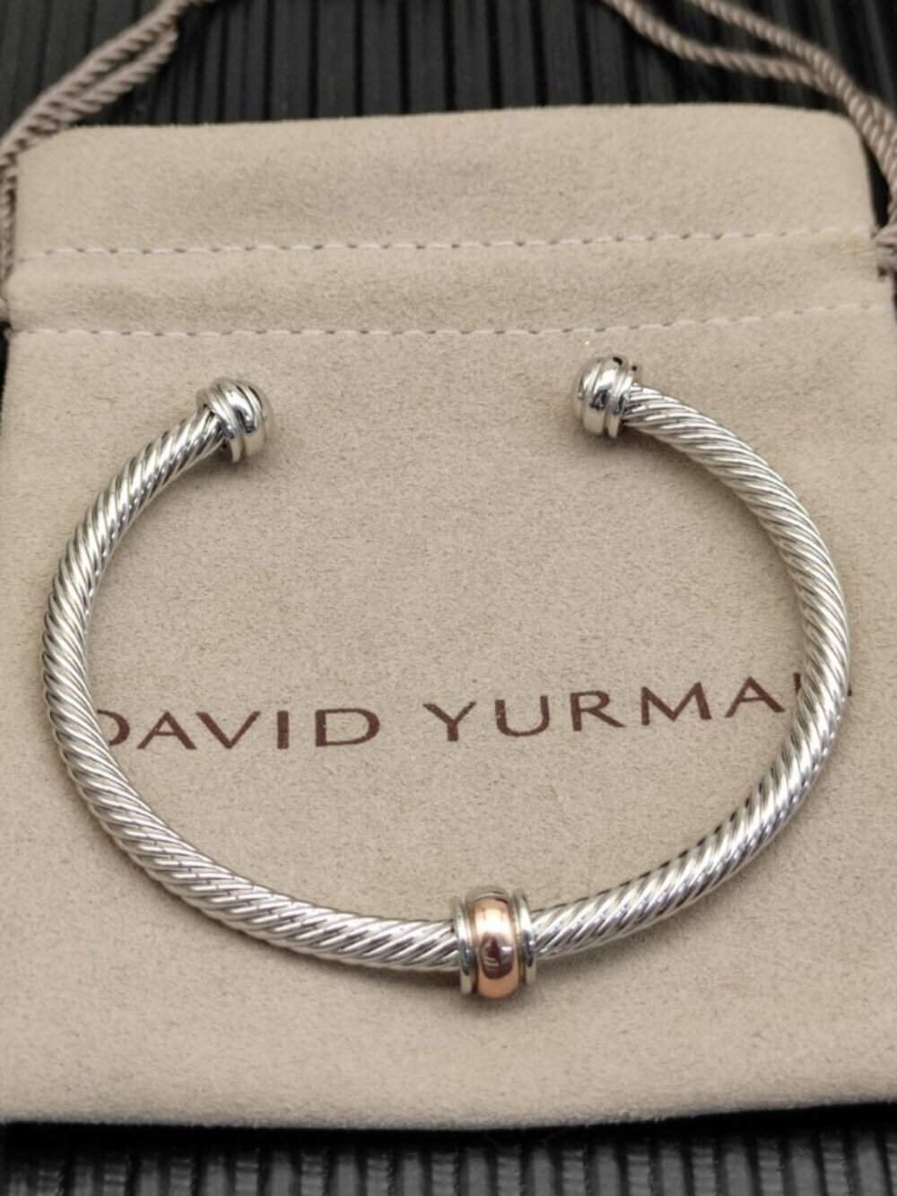 💎David Yurman 925 Silver Bracelet with Original Pouch
